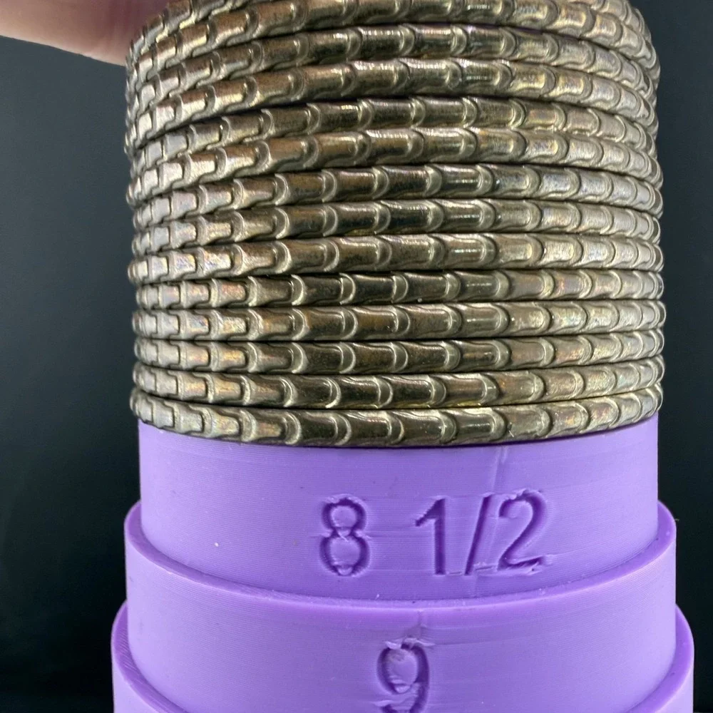 Vintage Bangle Bracelet Wide Stacked Wire 8.5" - Picture 4 of 8